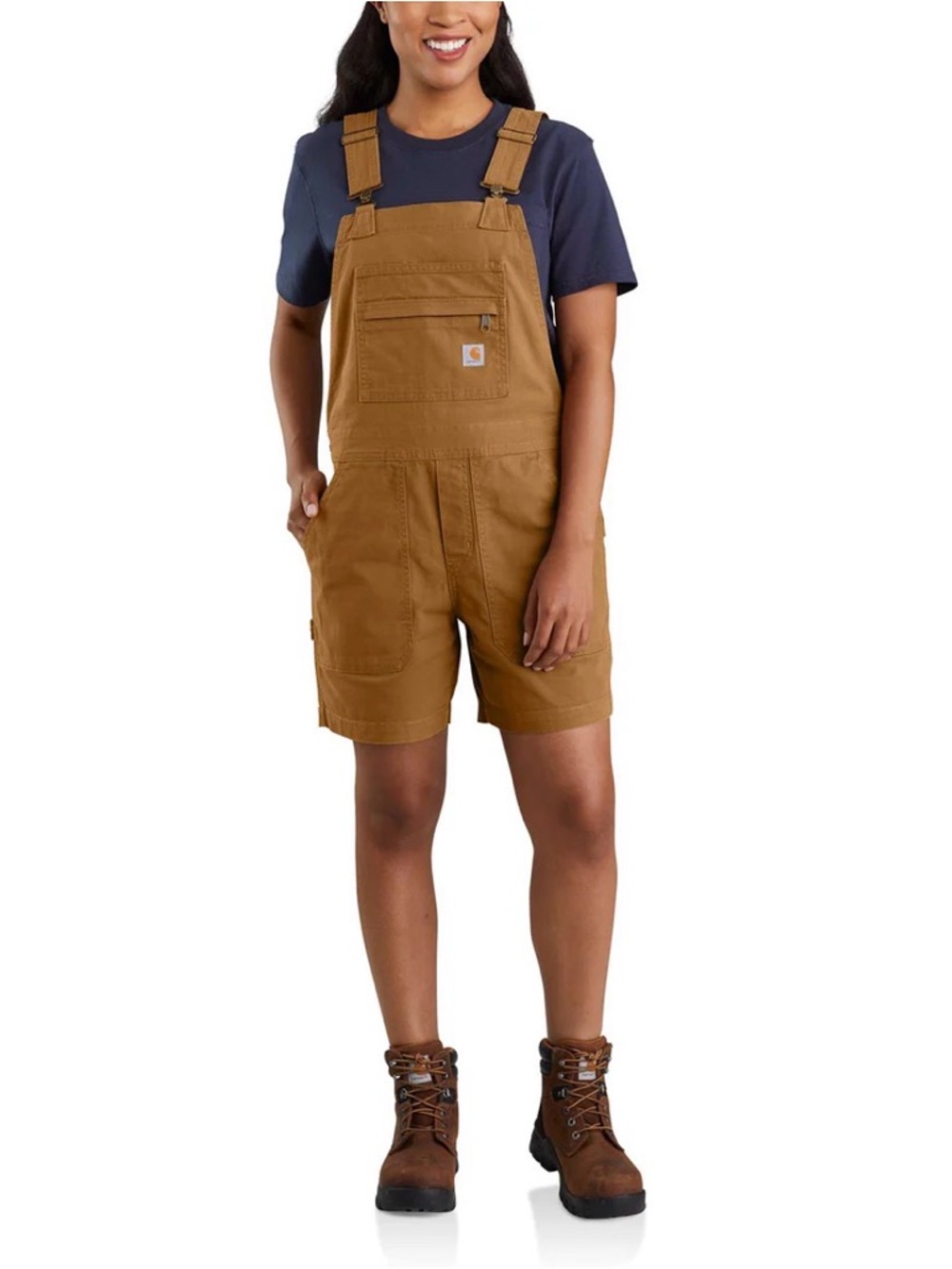 Carhartt RUGGED FLEX RELAXED FIT CANVAS SHORTALL - Picture 3 of 14